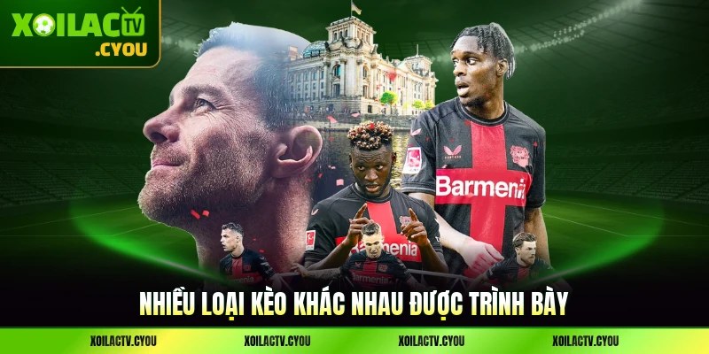 Nhiều loại kèo khác nhau được trình bày