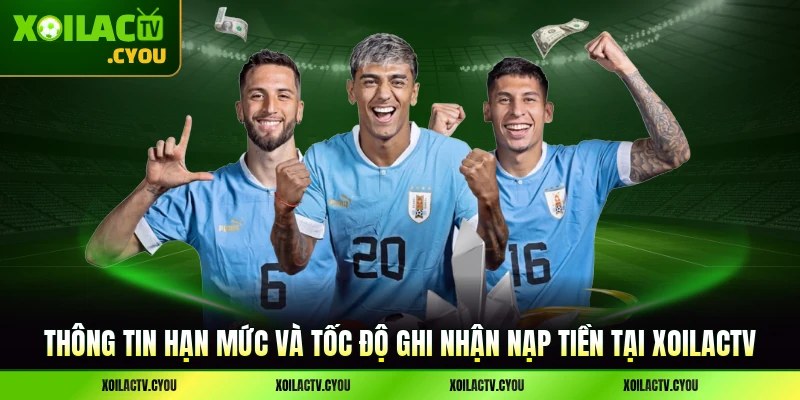 Thông tin hạn mức và tốc độ ghi nhận nạp tiền